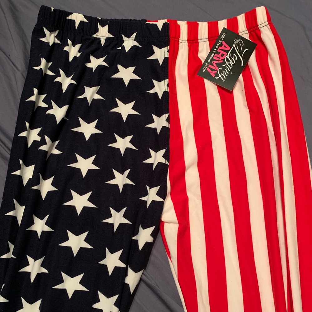 Legging Army leggings American flag design OS plus